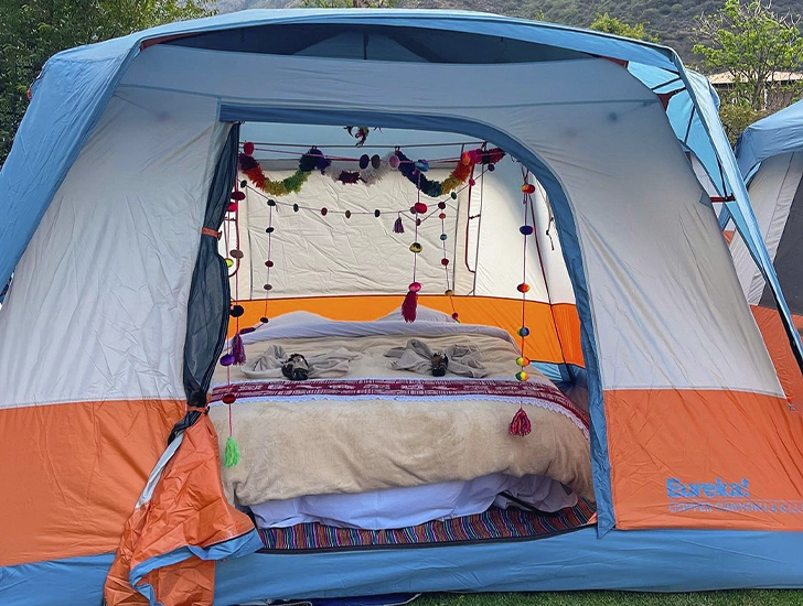 Carpas en los campamentos de camino inca