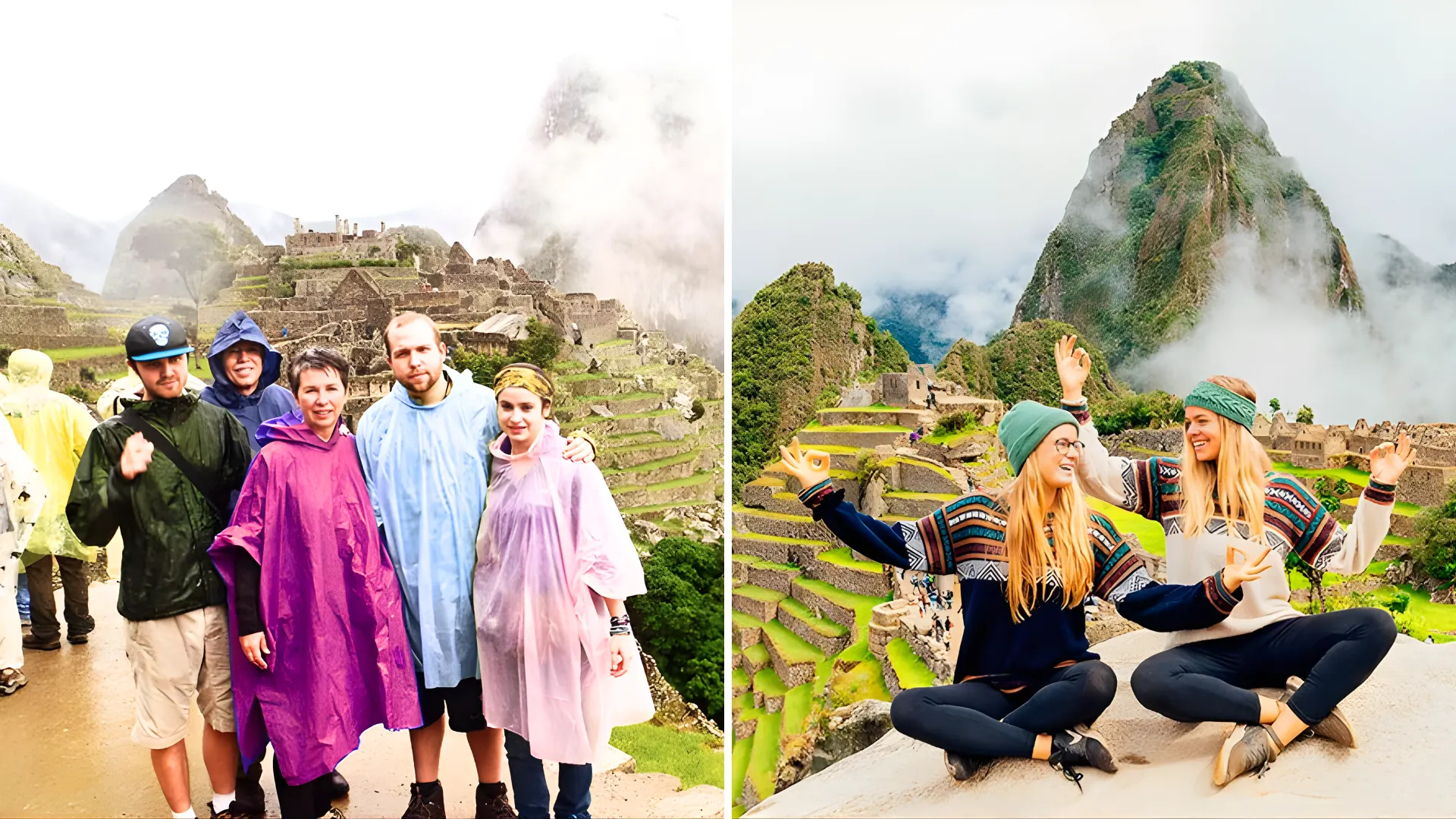 Different weather conditions in Machu Picchu