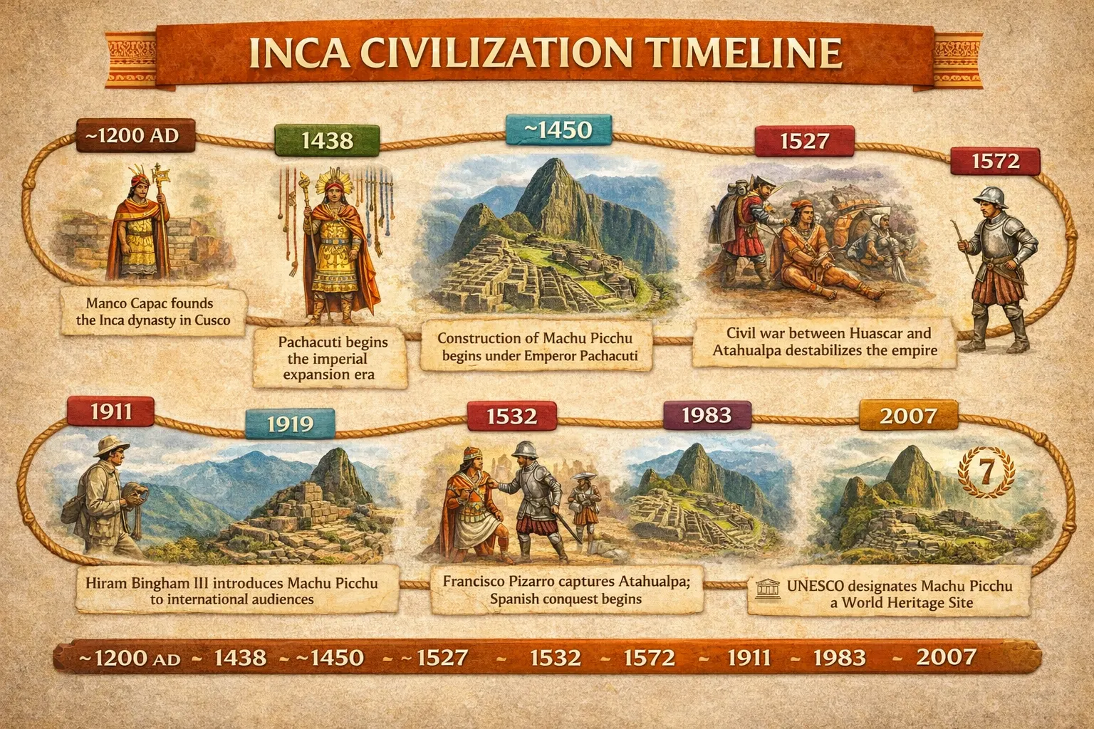 INCA CIVILIZATION TIMELINE