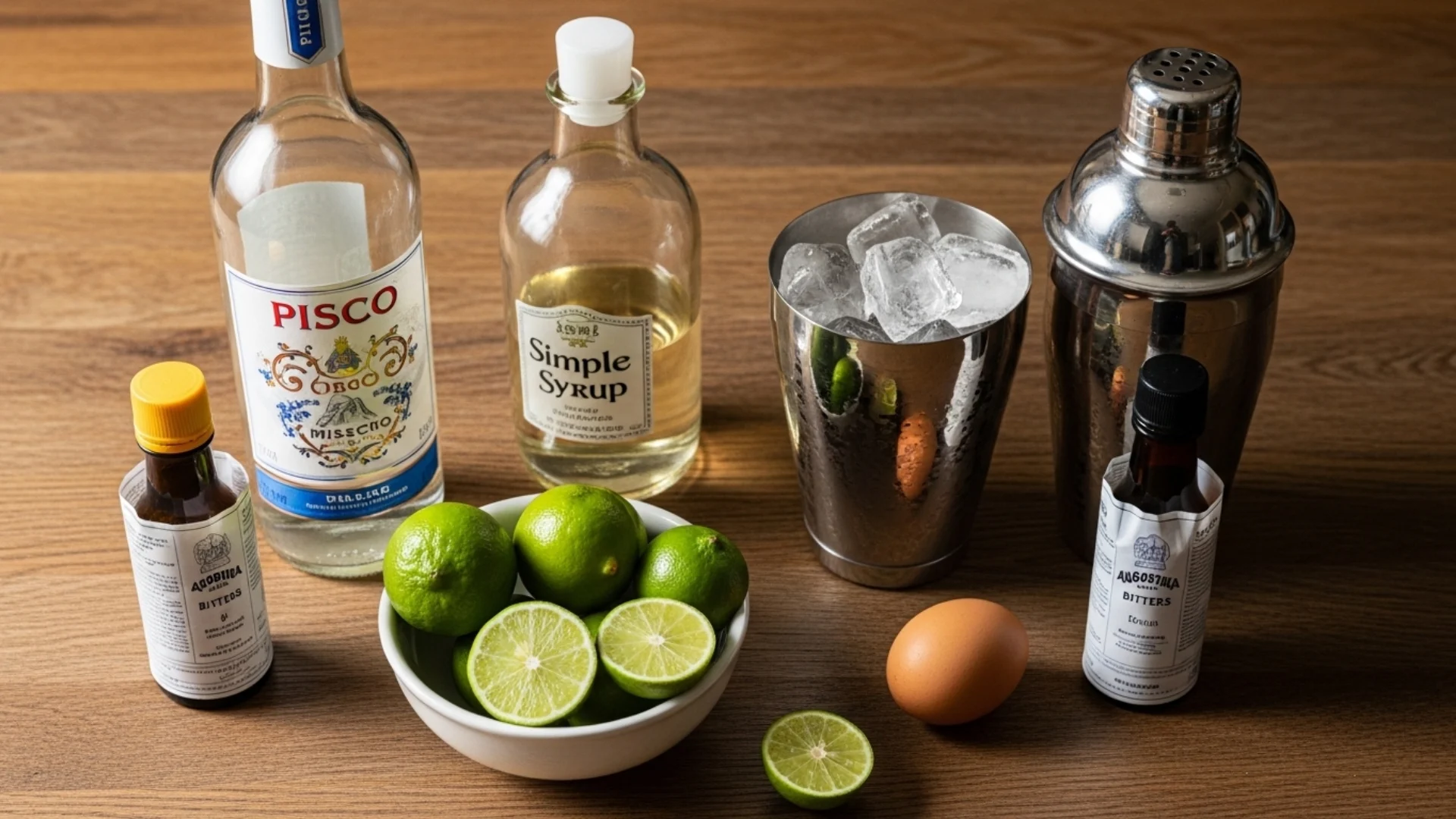 Ingredients of Pisco Sour