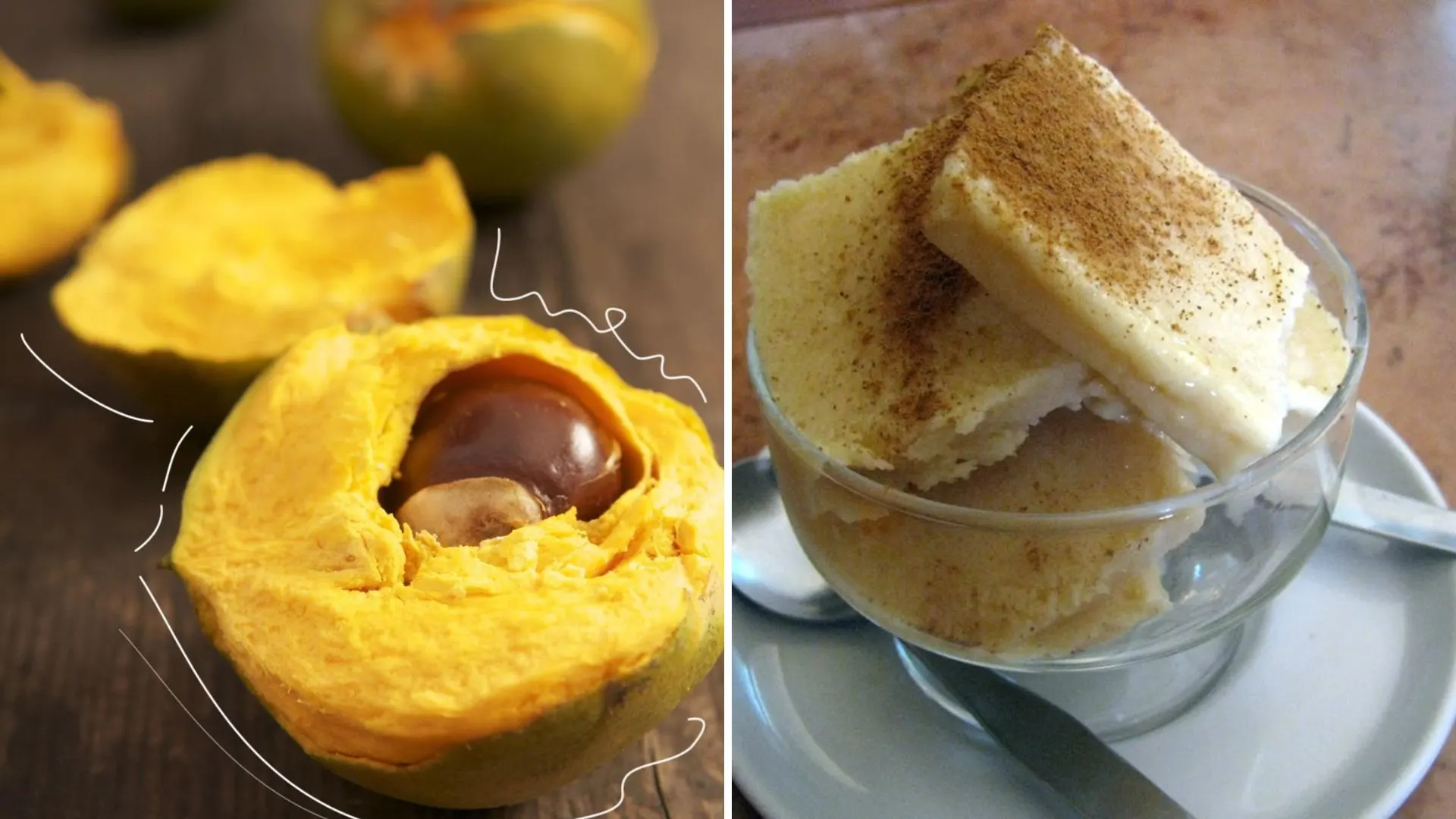 LUCUMA Y QUESO HELADO