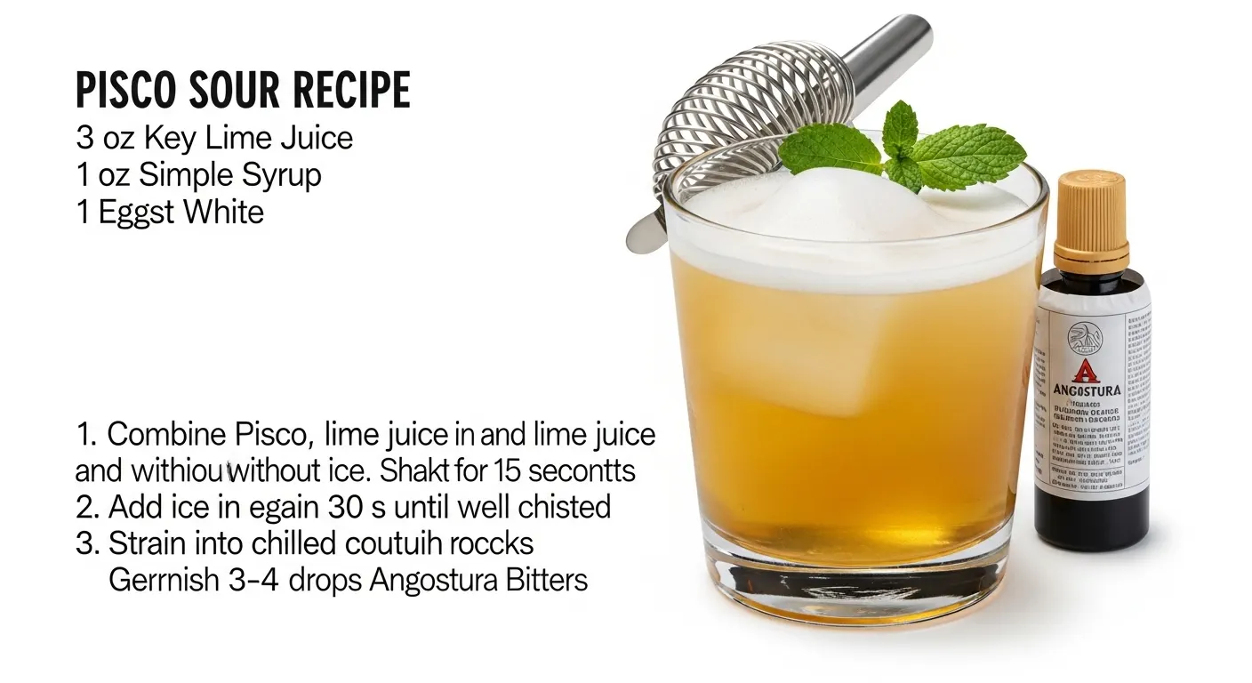 Pisco Sour Recipe components
