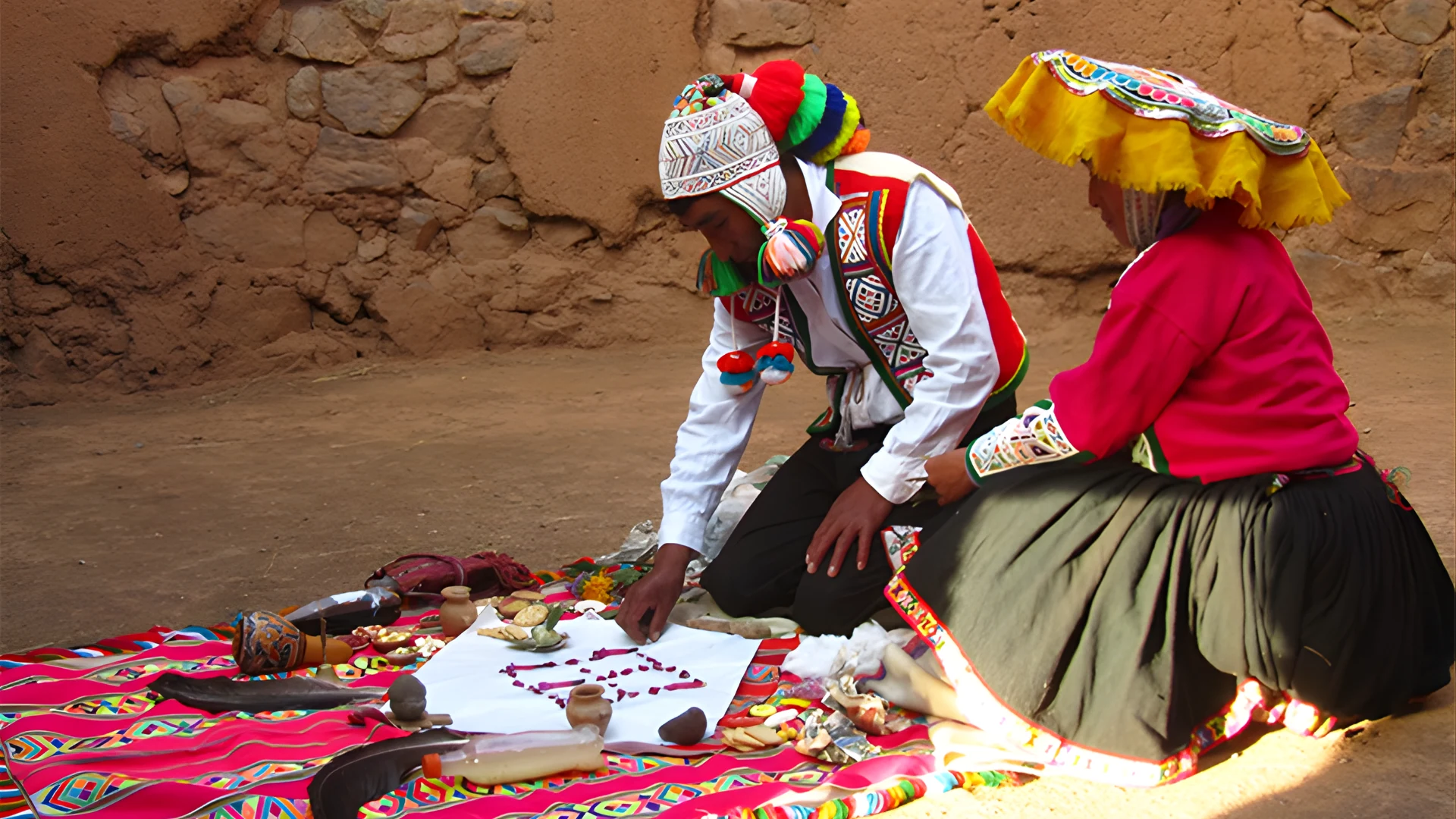 Preparation of the offering for Pachamama