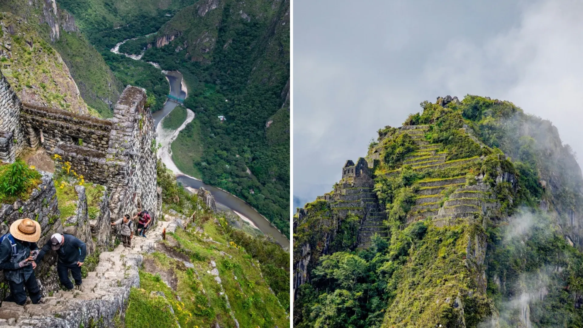 Stairs of Death on Huayna Picchu Mountain