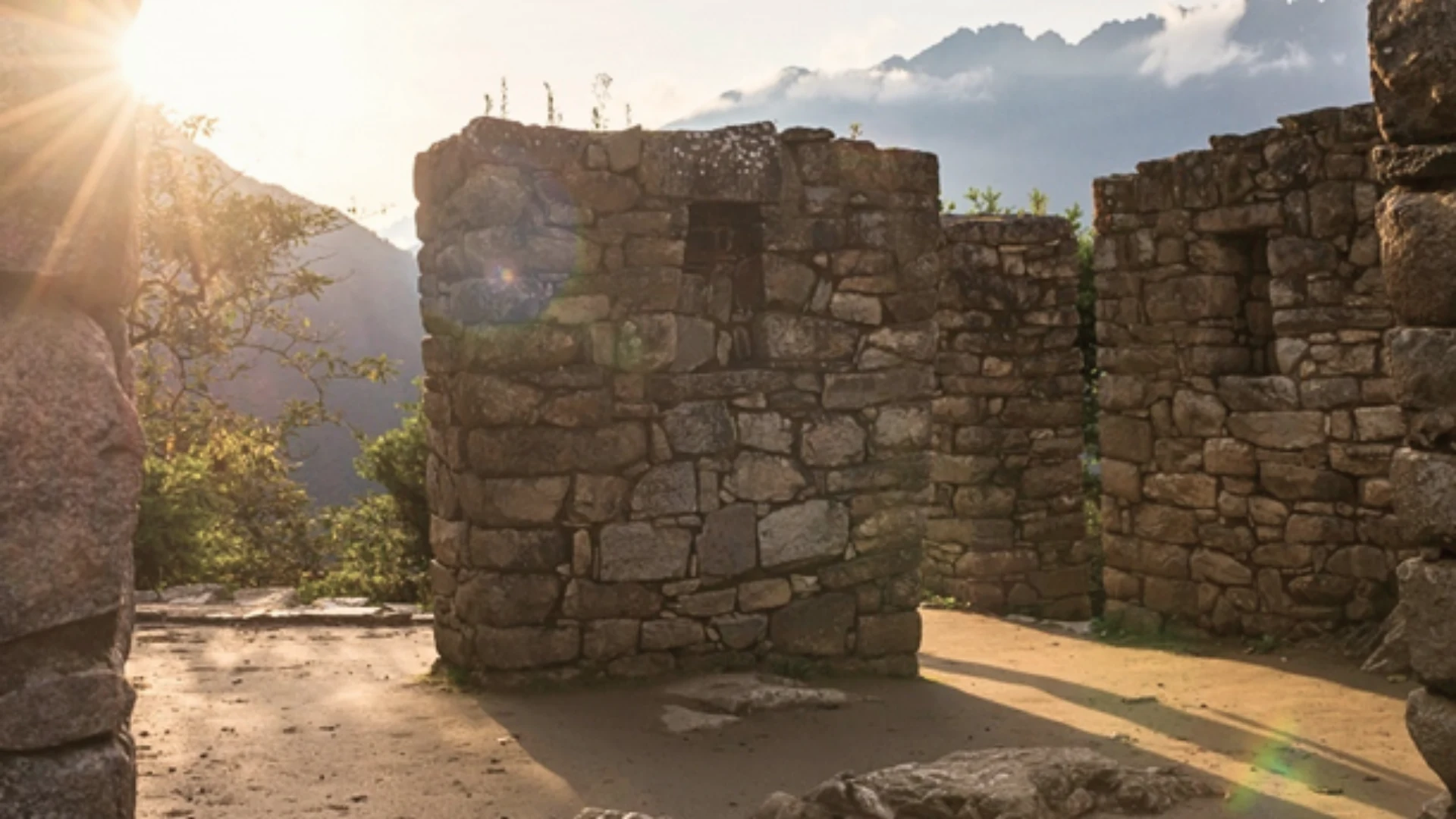 Sunrise at Machu Picchu ruins