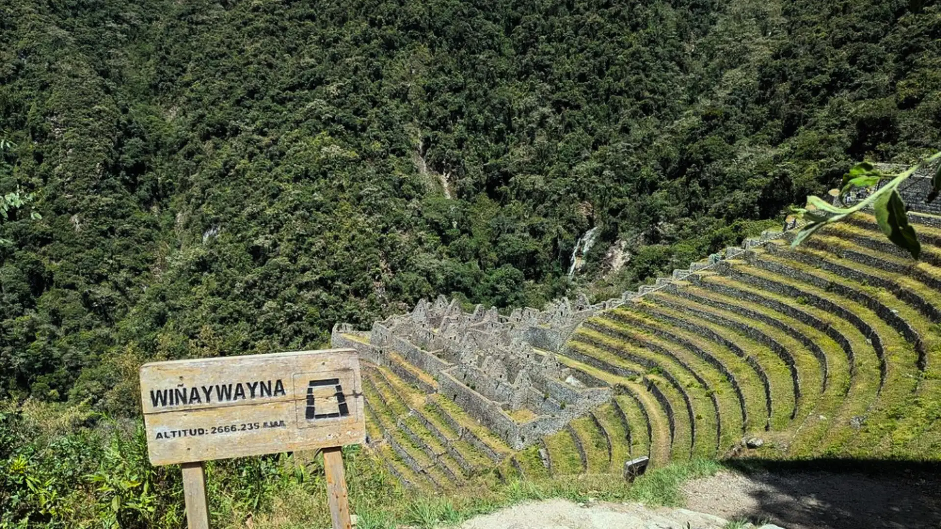 Sitio arqueológico de Wiñay Wayna en el Camino Inca.