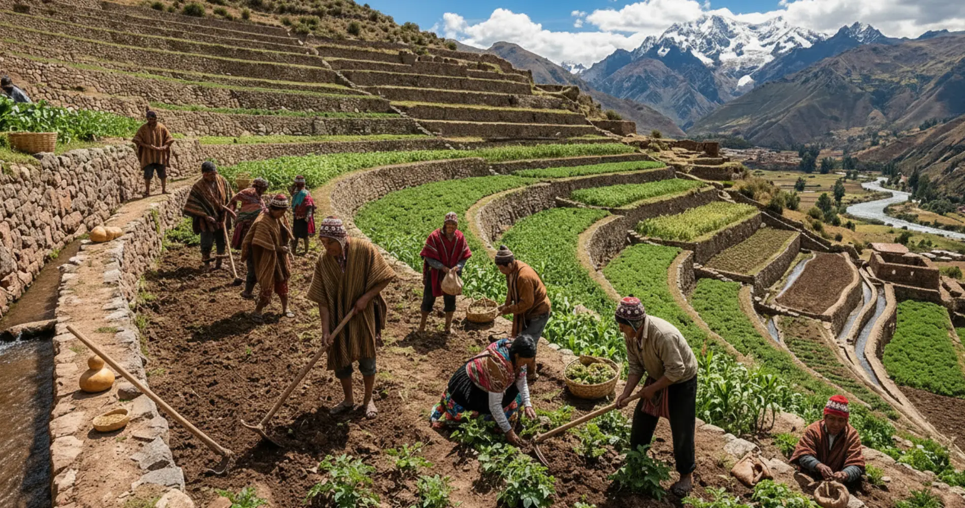 Representación de la agricultura Inca
