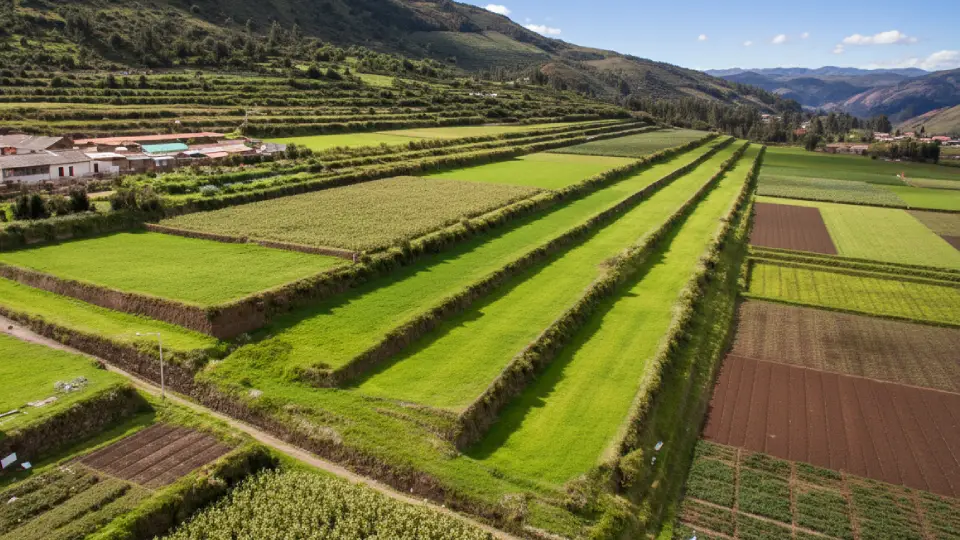 Terraces of Zurite Cusco, where agriculture is still practiced