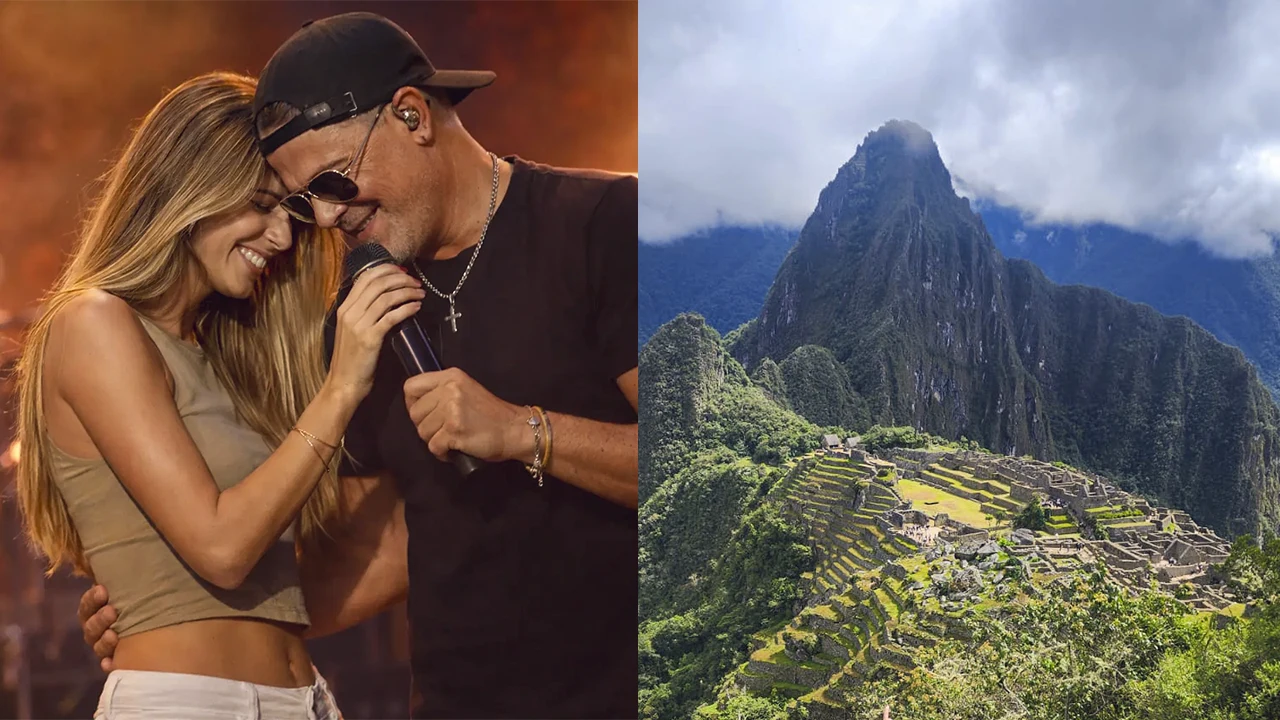 Alejandro Sanz and Stephanie Cayo arrive in Cusco to visit Machu Picchu