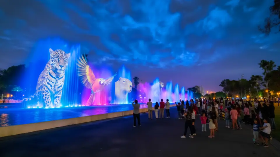 Presentación de la región selva en el parque mágico del agua