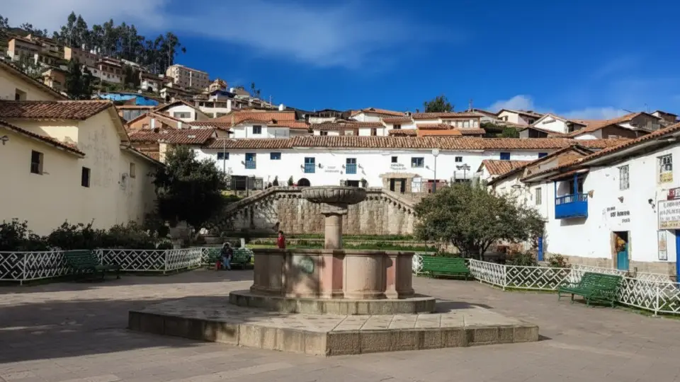 Plaza in the artisan neighborhood of San Blas in Cusco
