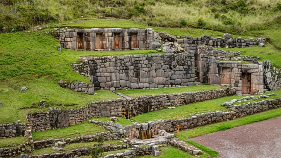 Inca stone temple dedicated to water ceremonies in Cusco