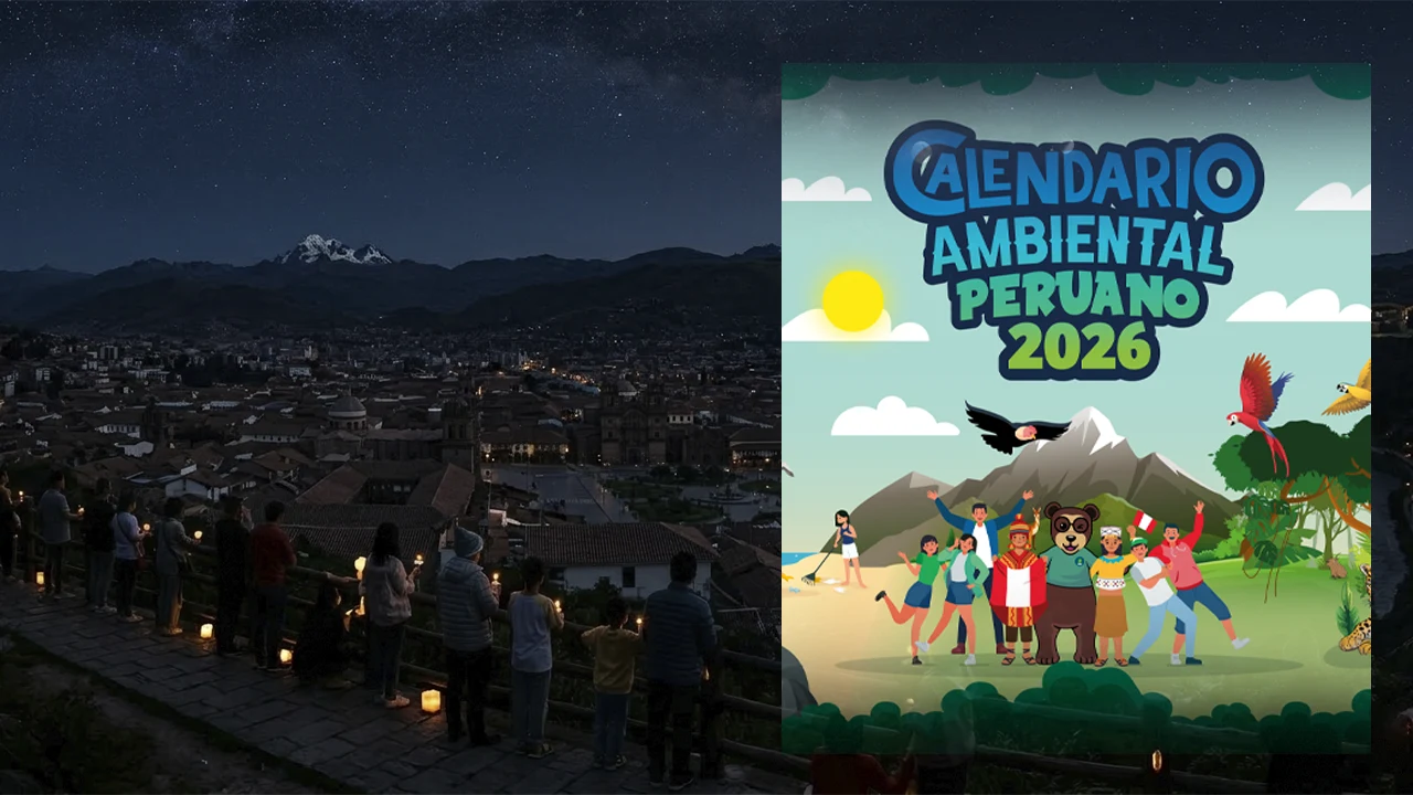 Personas participan en La Hora del Planeta 2026 en Perú apagando luces para promover el cuidado del ambiente.