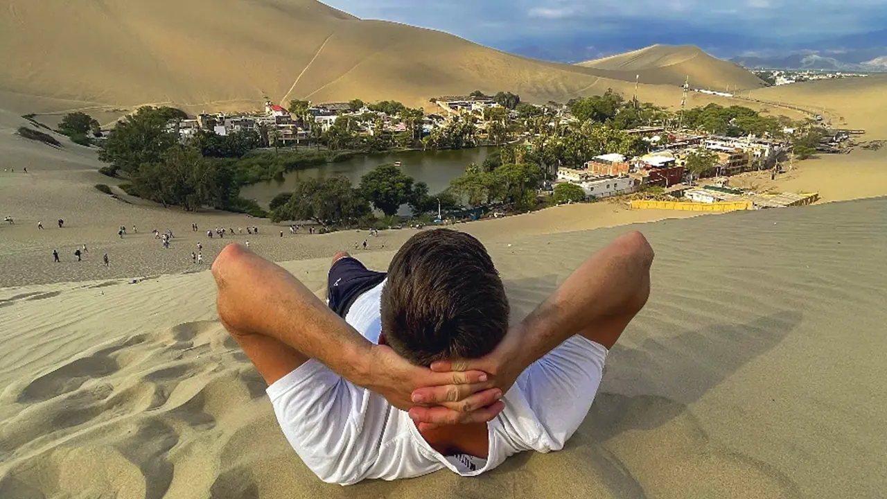 Huacachina Oasis in Ica Peru