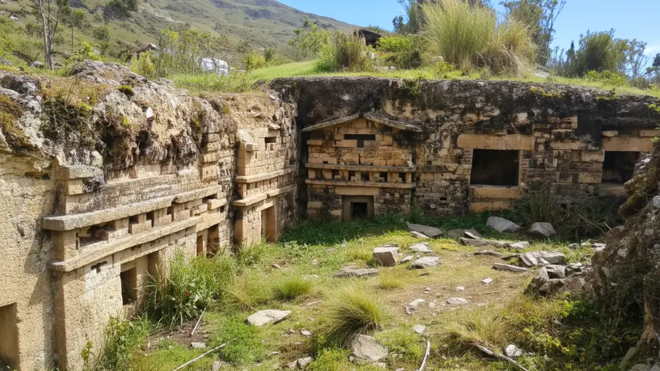 Sitio arqueológico de Auquimarca en Huánuco Perú