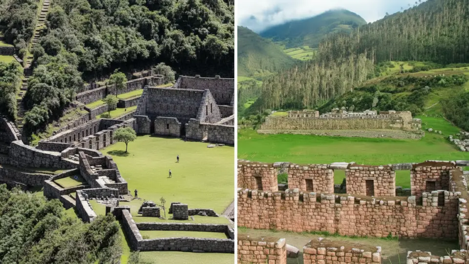 Inca Trail to Andesuyo toward the jungle, showing Choquequirao and Vilcabamba.