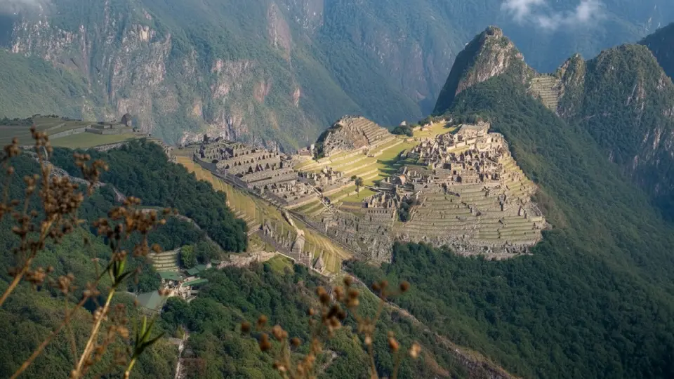 View of the Inca city of Machu Picchu