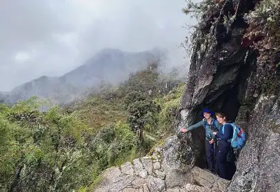 Inca trail trekkers Group