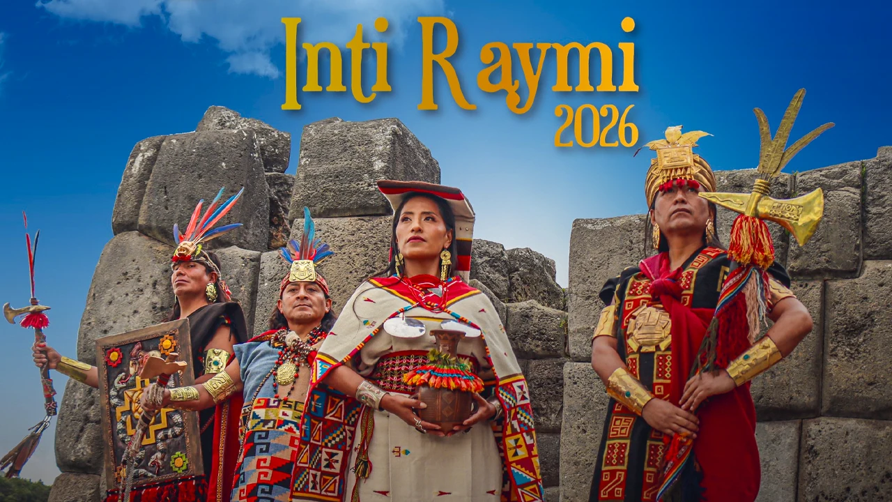 El Inca participa en la escenificación del Inti Raymi 2026 en Saqsaywaman, Cusco.