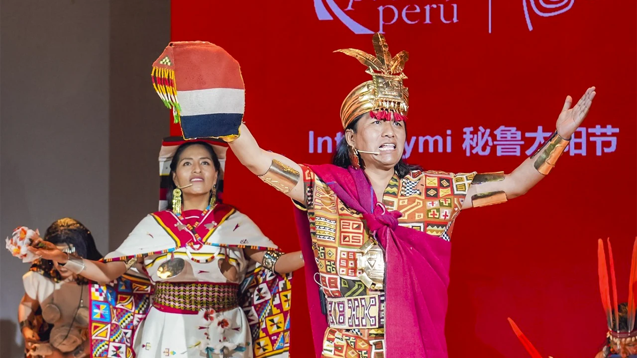 Inti Raymi performance presented by PROMPERÚ in Shanghai to promote Peruvian culture in China