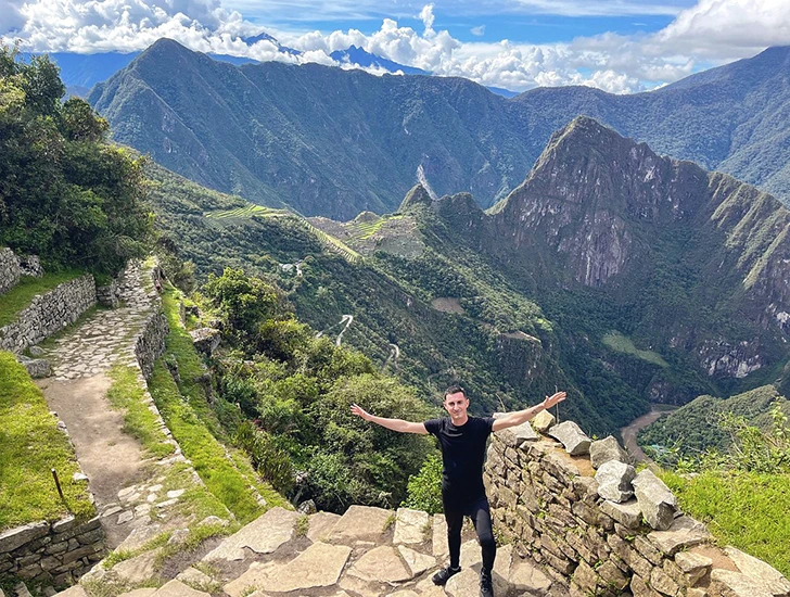 Intipunku Sun Gate with panoramic view of Machu Picchu