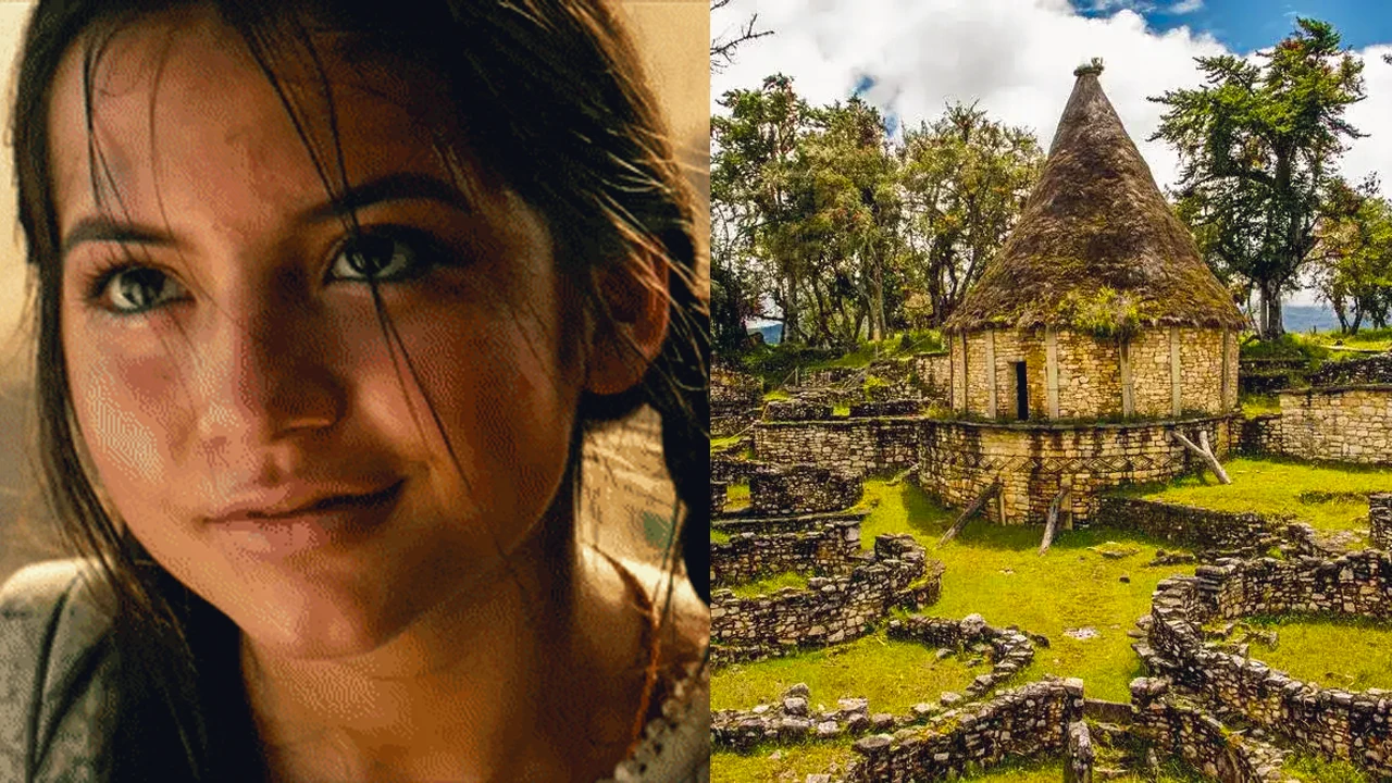 Isabela Merced during a tourism campaign in Amazonas promoting Kuélap and other destinations in Peru