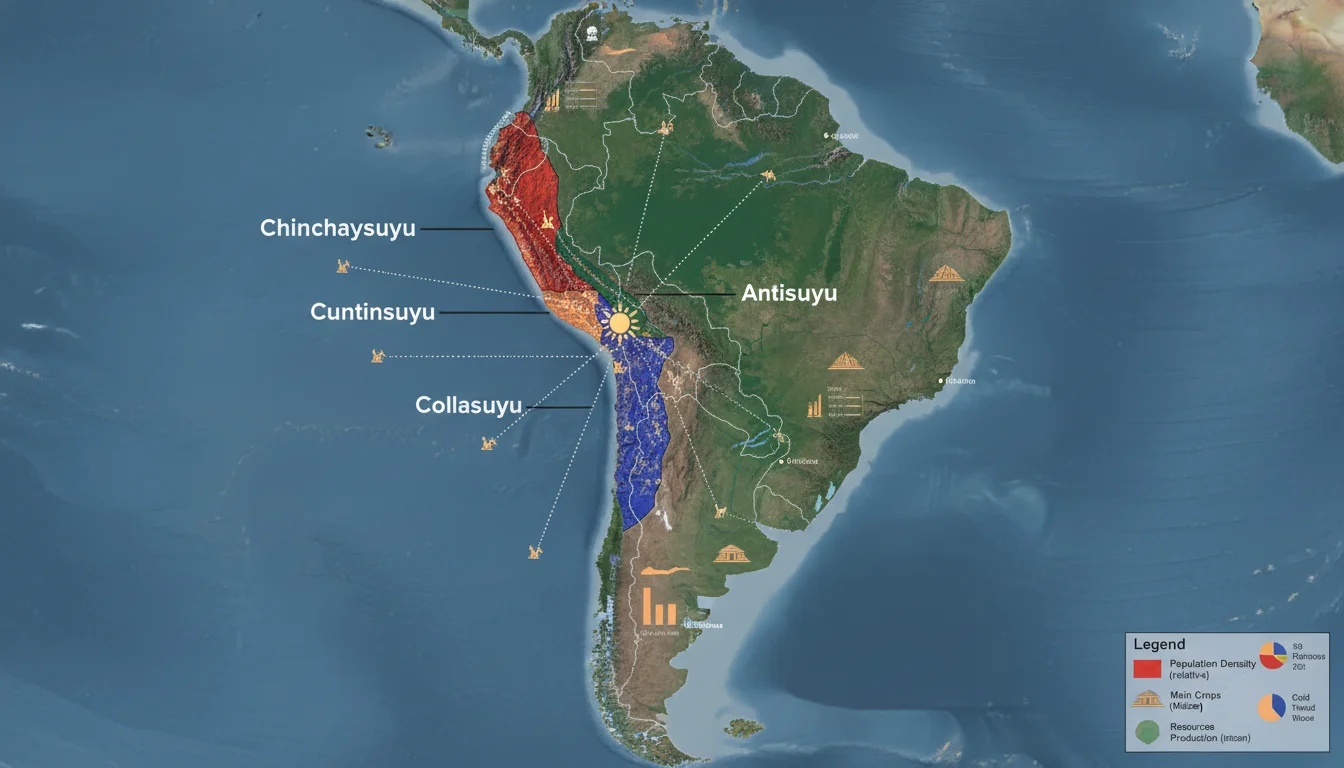map of the Tahuantinsuyo Inca culture