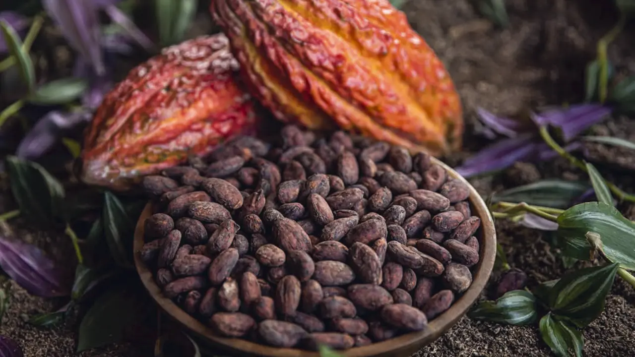 Peruvian cocoa beans prepared for export