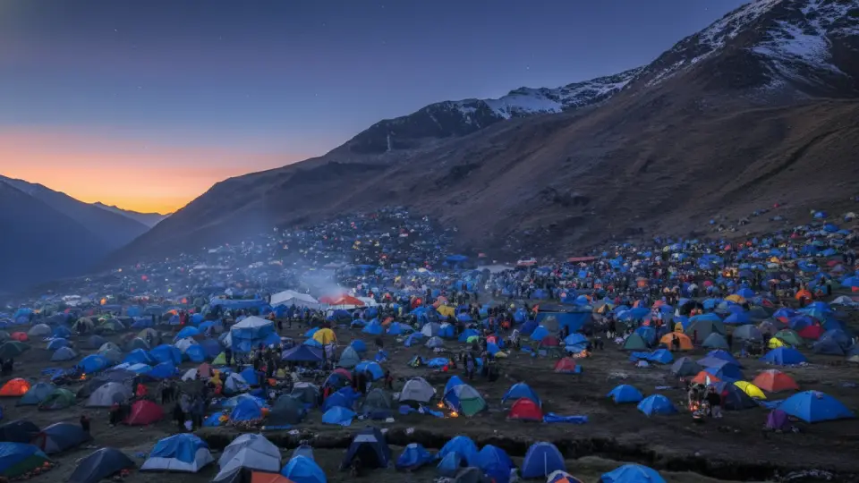Espacios pernoctar con tu carpa en el Santuario del señor de Qoyllority