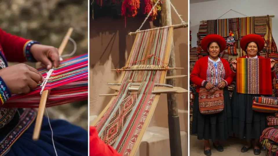 Creación de diseños en los textiles de Chinchero
