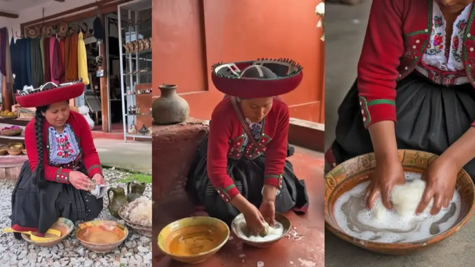 Traditional washing of alpaca and sheep fibers at Chinchero textile centers