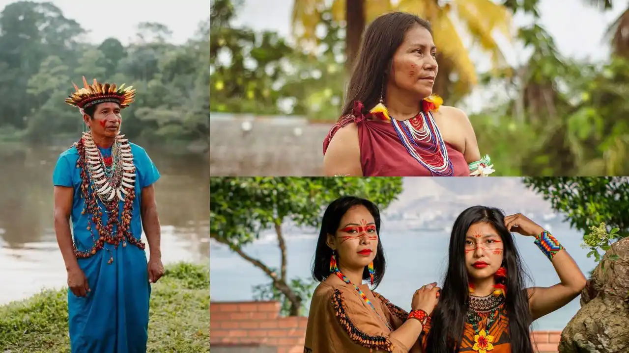 Atuendo tradicional Awajún.