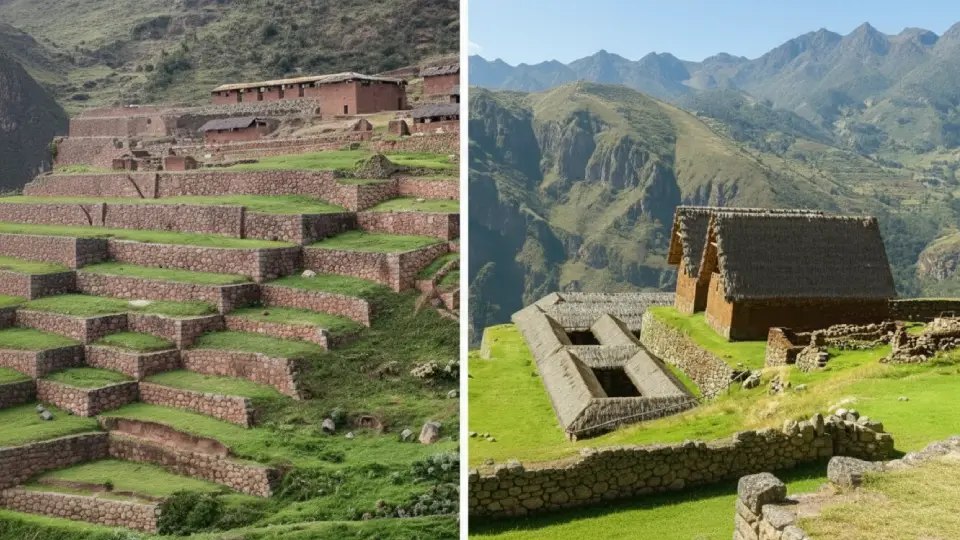 Imagen que muestra el centro arqueologico de Huchuyqosqo en el Valle Sagrado de los Incas